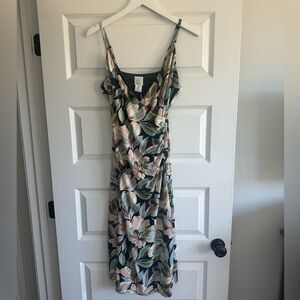 Joie Floral Sleeveless V-Neck Midi Dress